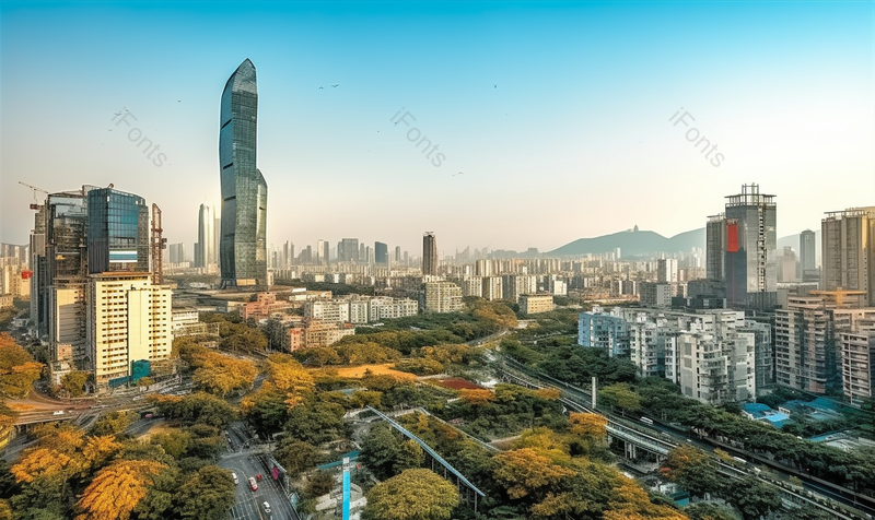 夕阳现代城市规划俯拍摄影都市高楼大厦楼房房子建筑摄影,高清,摄影图,摄影图片,图片大全,摄影图免费下载